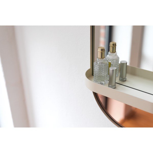 Оранжево стенно огледало с рафт Taupe - Remember-image-2