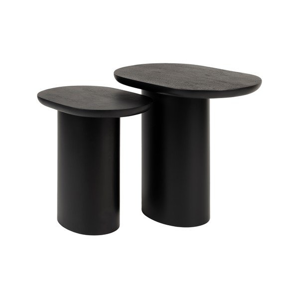 Странични масички в комплект 2 бр. с дъска от мангово дърво 37x56 cm Bela – White Label