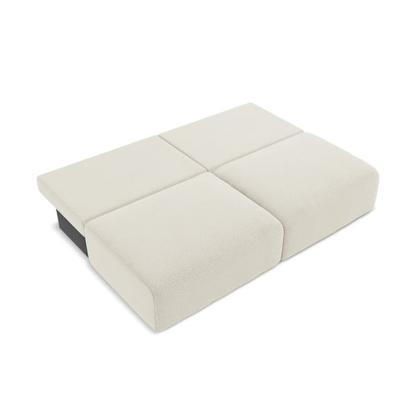 Кремав разтегателен диван с място за съхранение 216 cm Kalena – Makamii-image-4