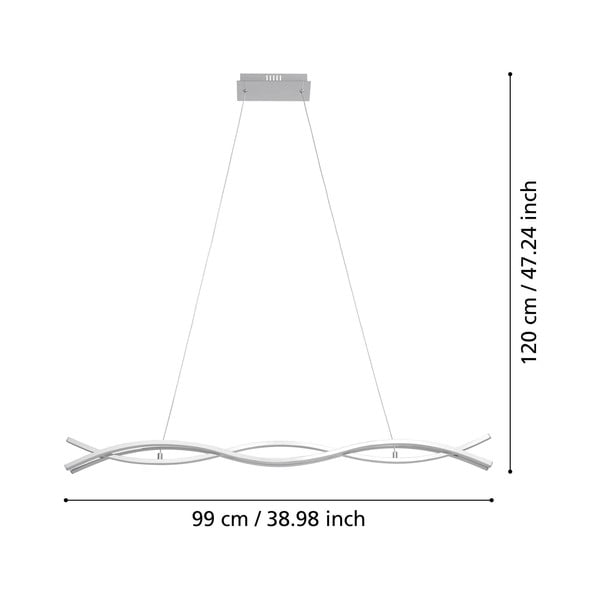LED висящо осветително тяло в сребрист цвят LASANA 2 – EGLO-image-2