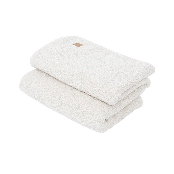 Кремаво бебешко одеяло от шерпа 100x77 cm – Meowbaby-image-2