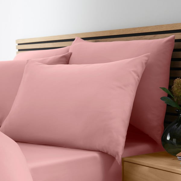 Розово двойно удължено спално бельо 230x220 cm So Soft Non-Iron – Catherine Lansfield-image-3
