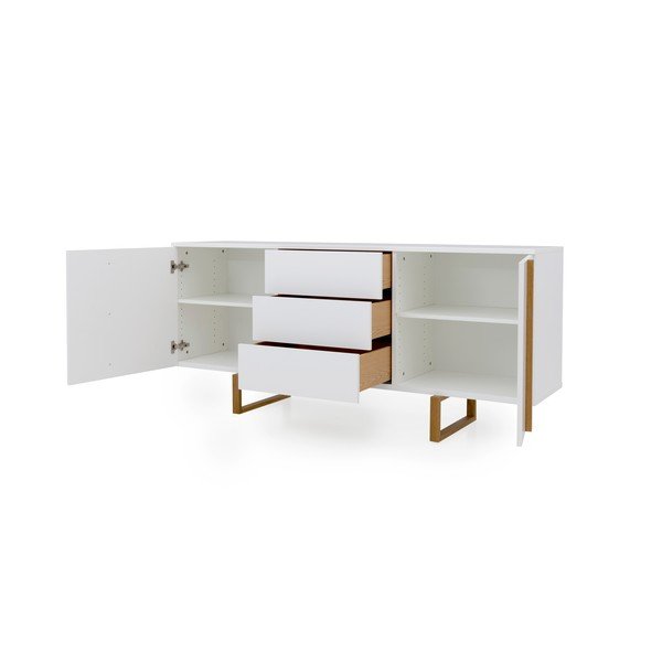 Бял скрин с дъбови крака , 176,5 x 78 cm Birka - Tenzo-image-4