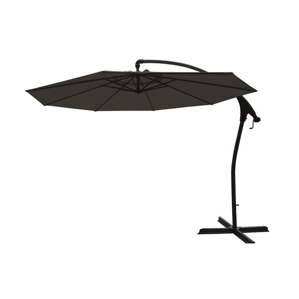 Страничен градински чадър с черна сянка Tenero, ø 3 м - Hartman