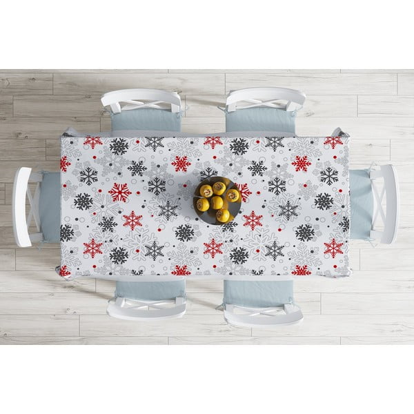 Коледна покривка за маса с памучна смес Червено , 140 x 180 cm Christmas - Minimalist Cushion Covers-image-1