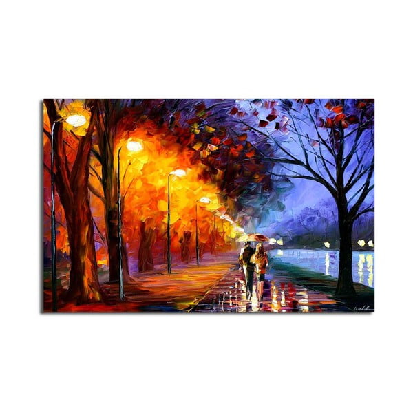 Живопис върху платно Есенна разходка, 70 x 45 cm - Wallity