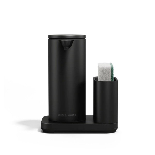 Матово черно автоматична метална стойка за перилни препарати – simplehuman-image-4