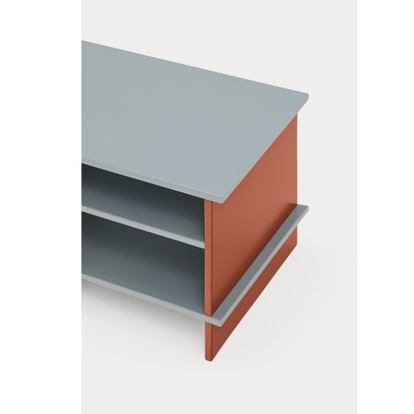 Нощно шкафче с рафтове тухлен/сиво Inari – Teulat-image-4