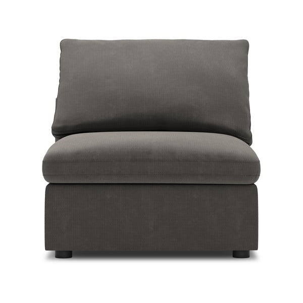 Тъмнокафява средна част на модулен диван от велур Galaxy - Windsor & Co Sofas