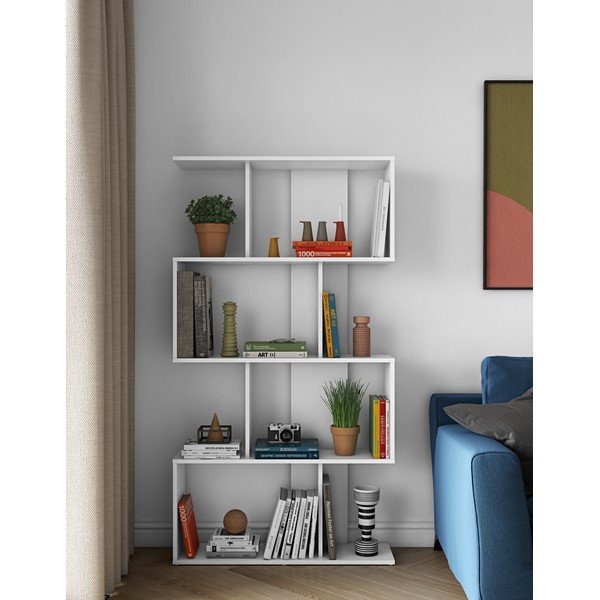 Бял шкаф за книги 89x165 cm Sigma - TemaHome-image-1
