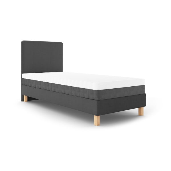 Тъмно сиво единично легло Lotus, 90 x 200 cm - Mazzini Beds