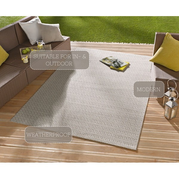 Сив килим за открито , 200 x 290 cm Coin - NORTHRUGS-image-3