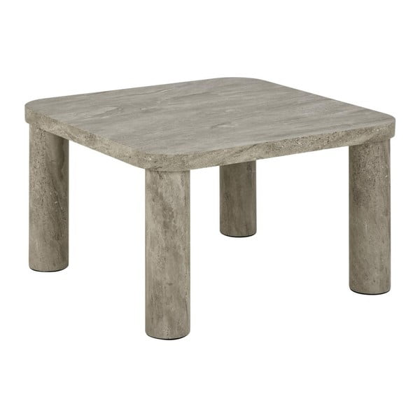 Светлосива масичка за кафе от декор от мрамор 60x60 cm Solano – Actona