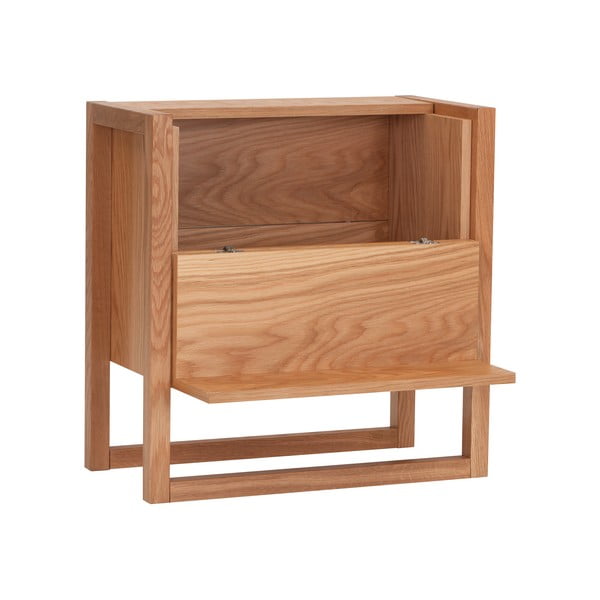 Шкаф за вино от дъбова дървесина в естествен цвят 59x60 cm NewEst - Woodman-image-2