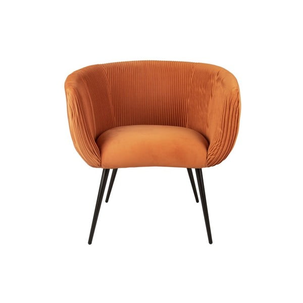 Оранжев трапезен стол с кадифена повърхност Majestic - Leitmotiv