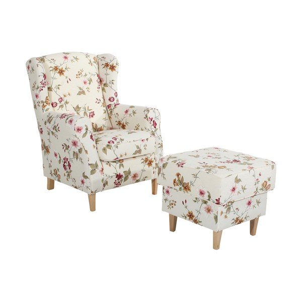 Кремаво бяла цветна табуретка за крака Lorris - Max Winzer-image-2