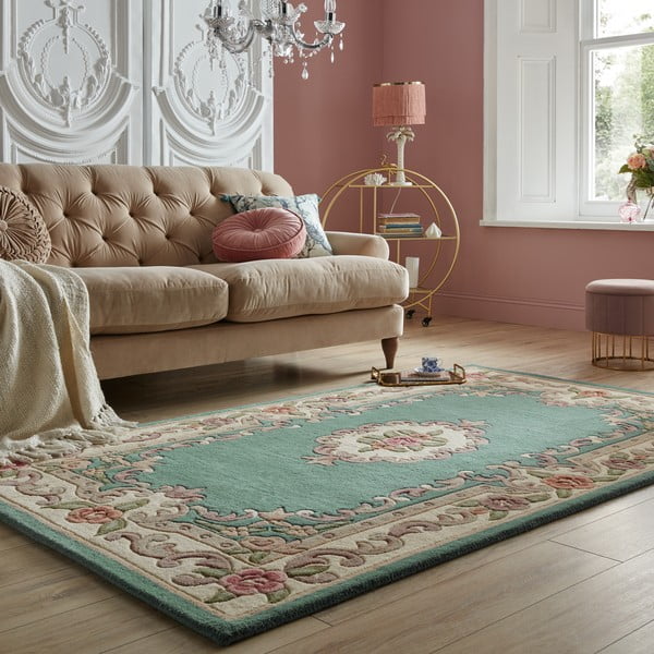 Зелен вълнен килим , 75 x 150 cm Aubusson - Flair Rugs-image-1