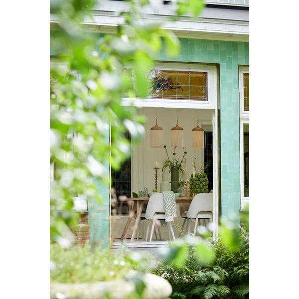 Висящо осветително тяло в естествен цвят с текстилен абажур Dania – Light & Living-image-3