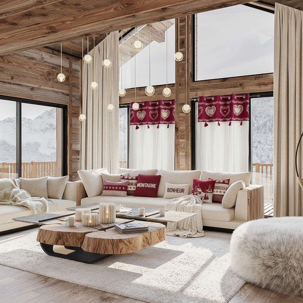 Памучна декоративна възглавница с коледен мотив 40x40 cm Etoilea – douceur d'intérieur-image-2