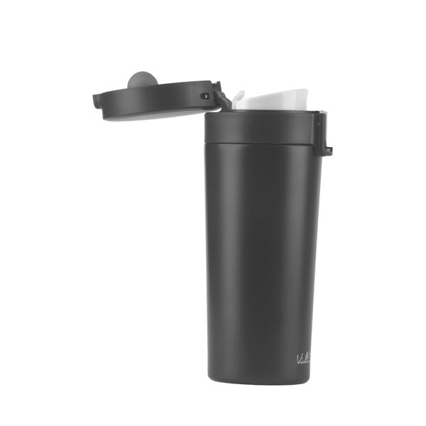 Черен термос за пътуване , 400 ml Fuori - Vialli Design-image-2