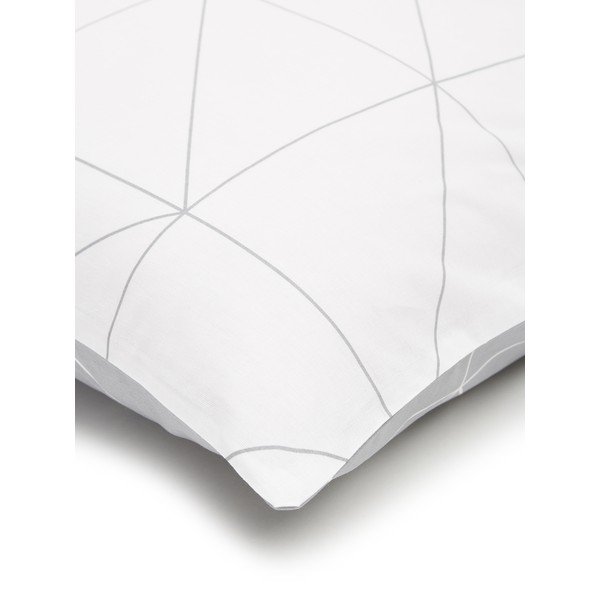 Бяло и сиво памучно спално бельо за единично легло by46 , 155 x 220 cm Marla - Westwing Collection-image-4