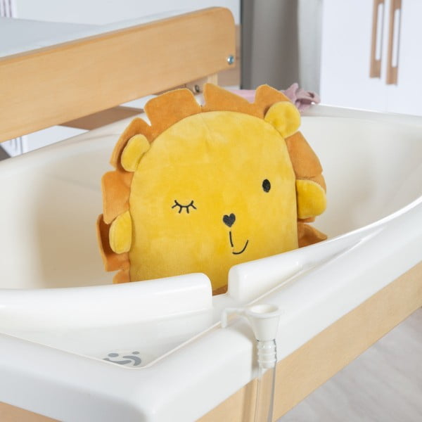 Маса за повиване от декор от бреза в бял и естествен цвят Baby Pool – Roba-image-4