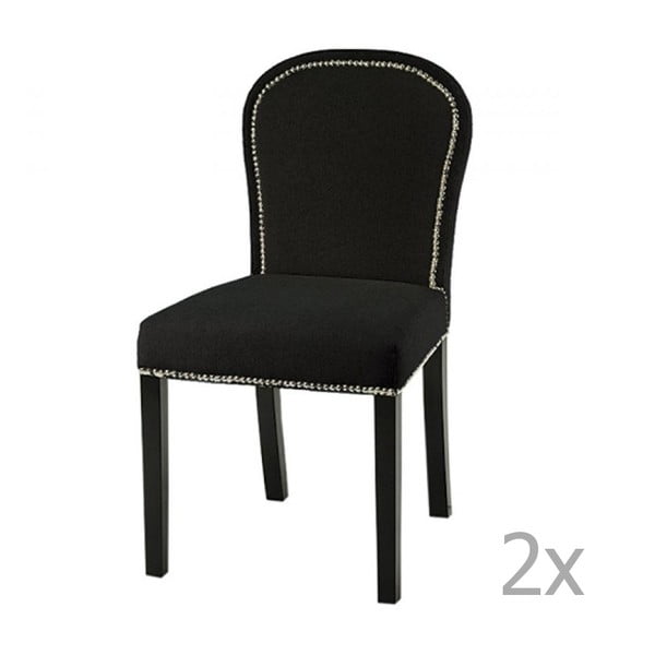 Sada 2 černých jídelních židlí s černými nohami Artelore Lauren