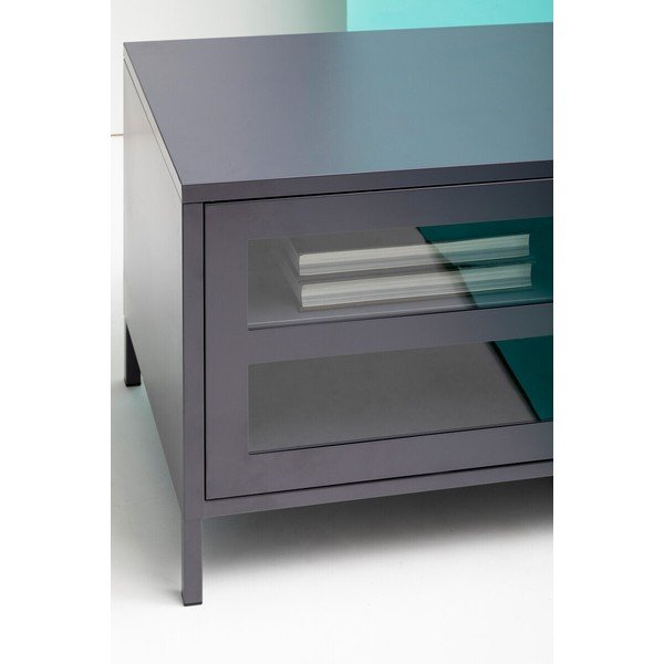 Сива стоманена маса за телевизор 150x50x45 cm Acier – Premier Housewares-image-3