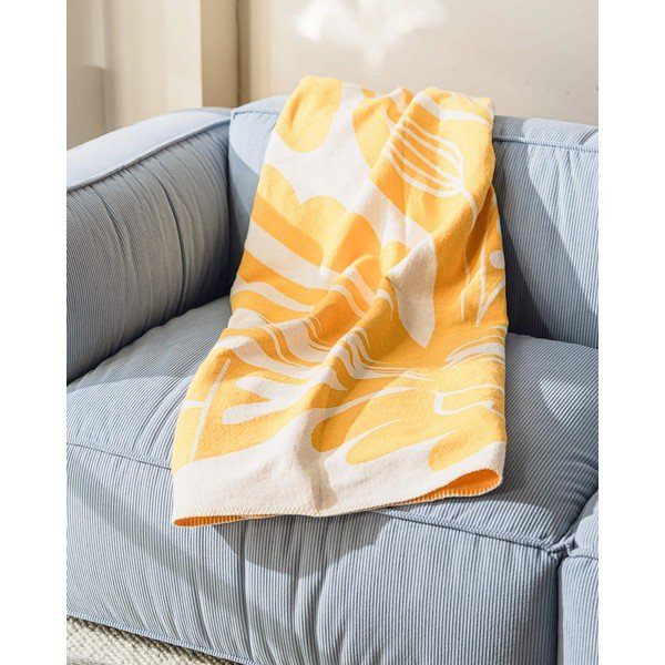 Жълто одеяло 165x200 cm Lino – noo.ma-image-2