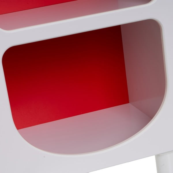 Червено-бяла библиотека 76x70 cm – Casa Selección-image-2