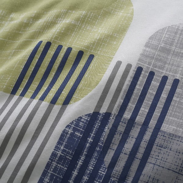 Зелено-синьо единично спално бельо 135x200 cm Layered Geo - Catherine Lansfield-image-4