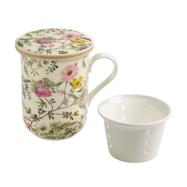 Чаша от костен порцелан с цедка Floral Summer Blossom - Maxwell & Williams