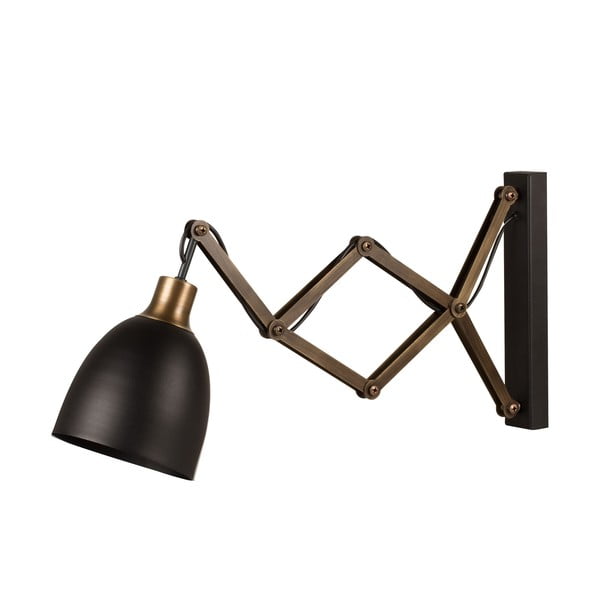 Черна/в бронзов цвят стенна лампа ø 16 cm Pulia – Opviq lights-image-3