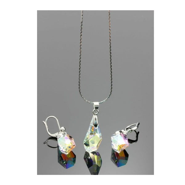 Комплект от колие и обеци с кристали Сваровски Simplicity - Yasmine-image-2