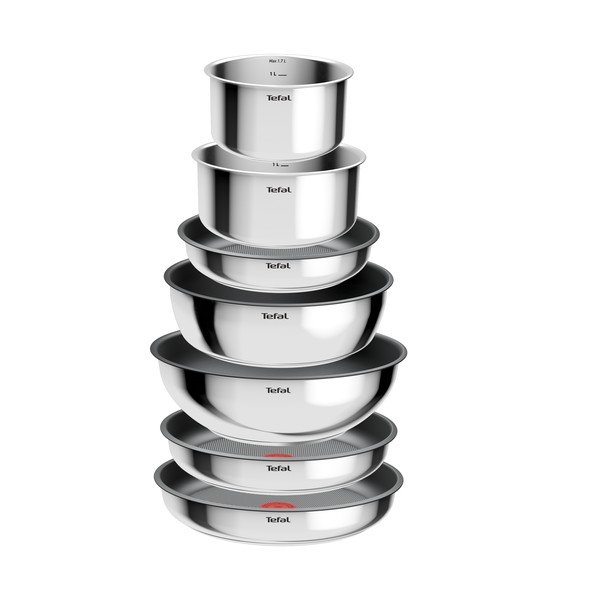 Алуминиев комплект съдове 15 бр. INGENIO Cook Eat L881SF04 – Tefal-image-2