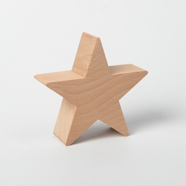 Дървена звезда за декоративна коледна елха Голяма - Spira