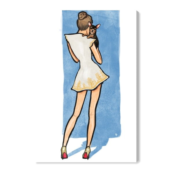 Obraz Oliver Gal Cal White Dress Bestie, 25 x 38 cm