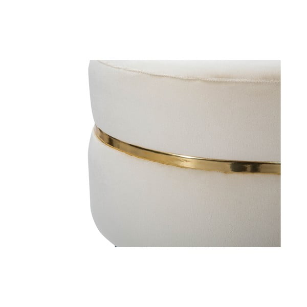 Табуретка от кремаво кадифе Paris - Mauro Ferretti-image-3