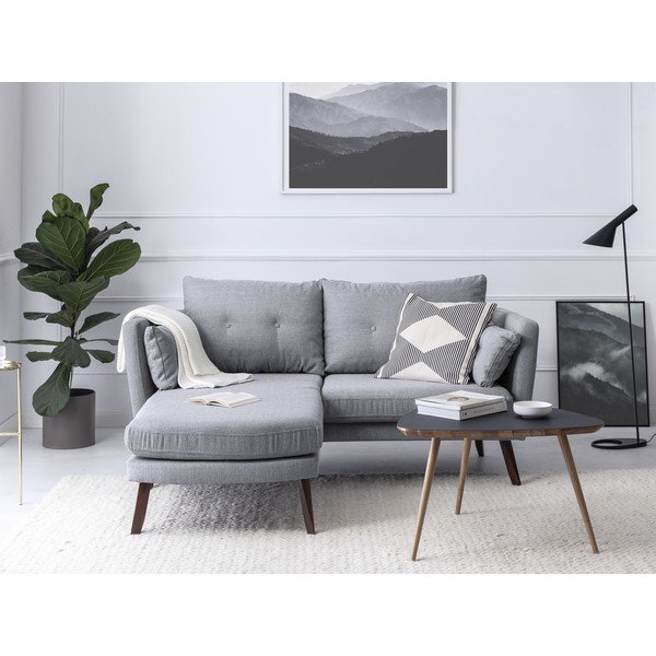Светлосив триместен диван Elena, с шезлонг в левия ъгъл - Mazzini Sofas-image-1