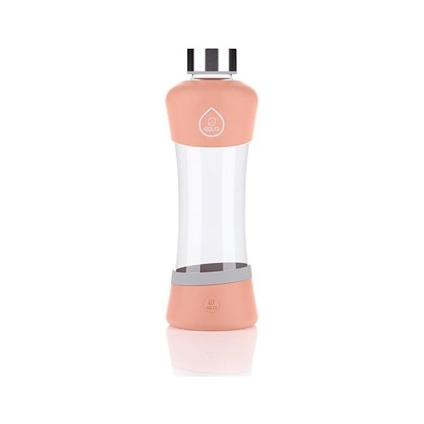 Розова стъклена бутилка за пътуване 0,55 л Active - Equa