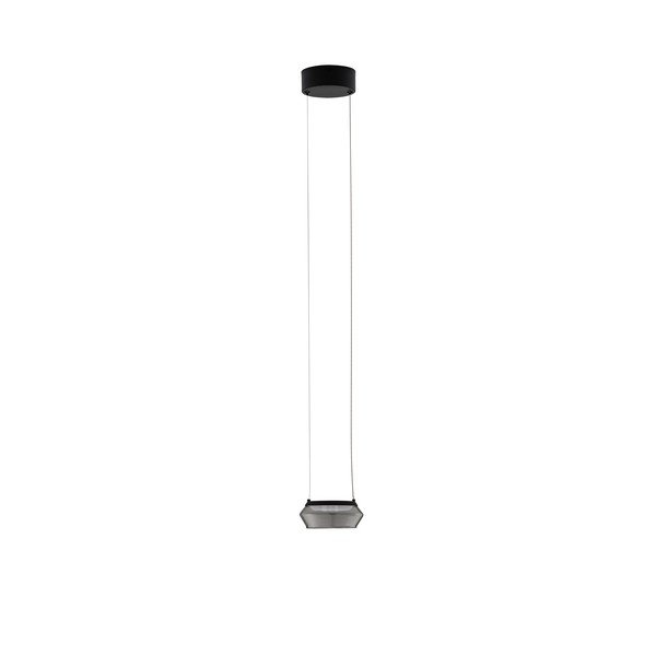 Матово черно стъклено LED висящо осветително тяло ø 14 cm Jailyn – Nova Luce