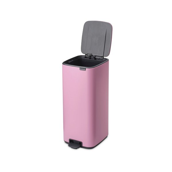 Розово стоманено кошче за боклук с педал 30 l Bo – Brabantia