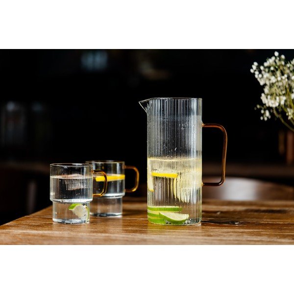 Жълти стъклени чаши в комплект 2 бр. за капучино 350 ml Livio – Vialli Design-image-2