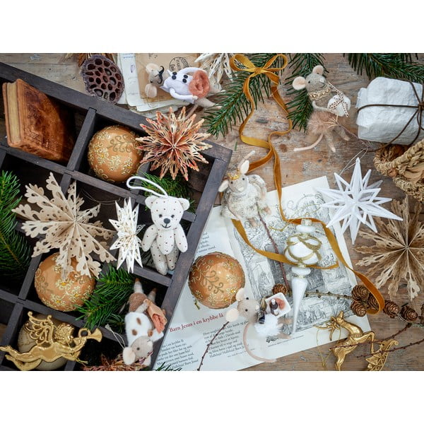 Хартиени висящи коледни украси в комплект от 6 бр. Star – Bloomingville-image-3