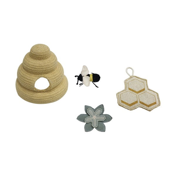 Кремаво памучно детско килимче за игра 90x130 cm Pollination – Lorena Canals-image-4