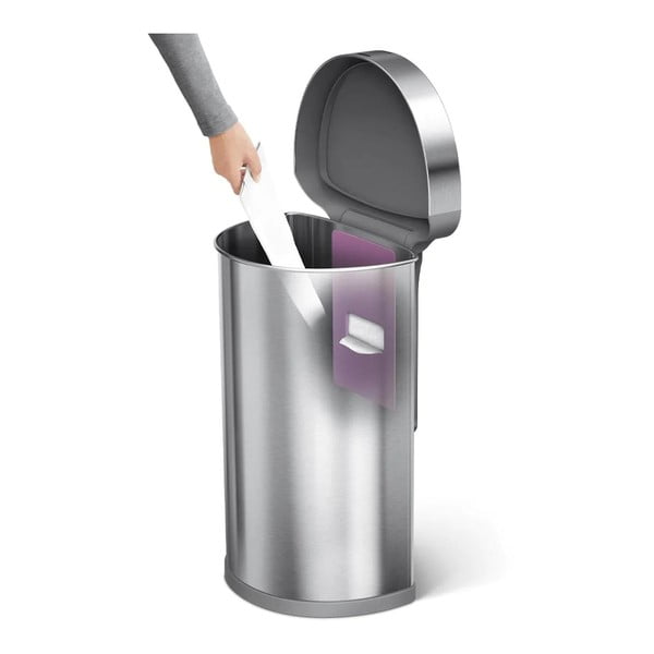 Безконтактен кош за отпадъци от неръждаема стомана 45 л - simplehuman-image-4