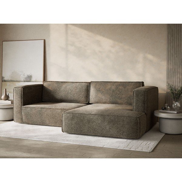 Кафяв шенилов сгъваем/с място за съхранение ъглов диван (десен ъгъл) Velto – Maison de Rêve-image-4