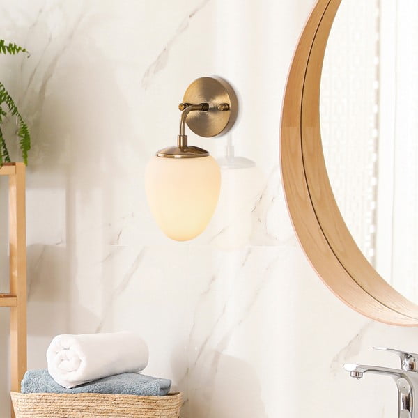 Стенна лампа в бронзов цвят ø 12 cm Nassao – Opviq lights-image-3