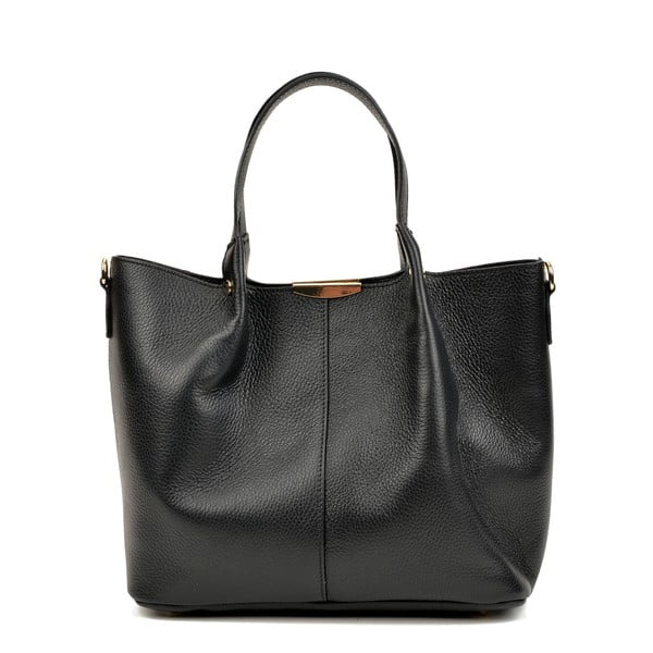 Кафява кожена чанта , 26 x 34 cm - Carla Ferreri