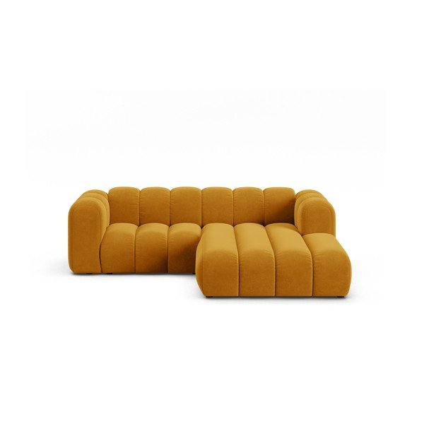 Жълт ъглов диван (десен ъгъл) Lupine – Micadoni Home